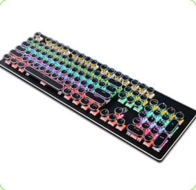 Steampunk Anti-Ghosting Mechanical Keyboard