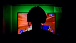
                      gamer in shadow